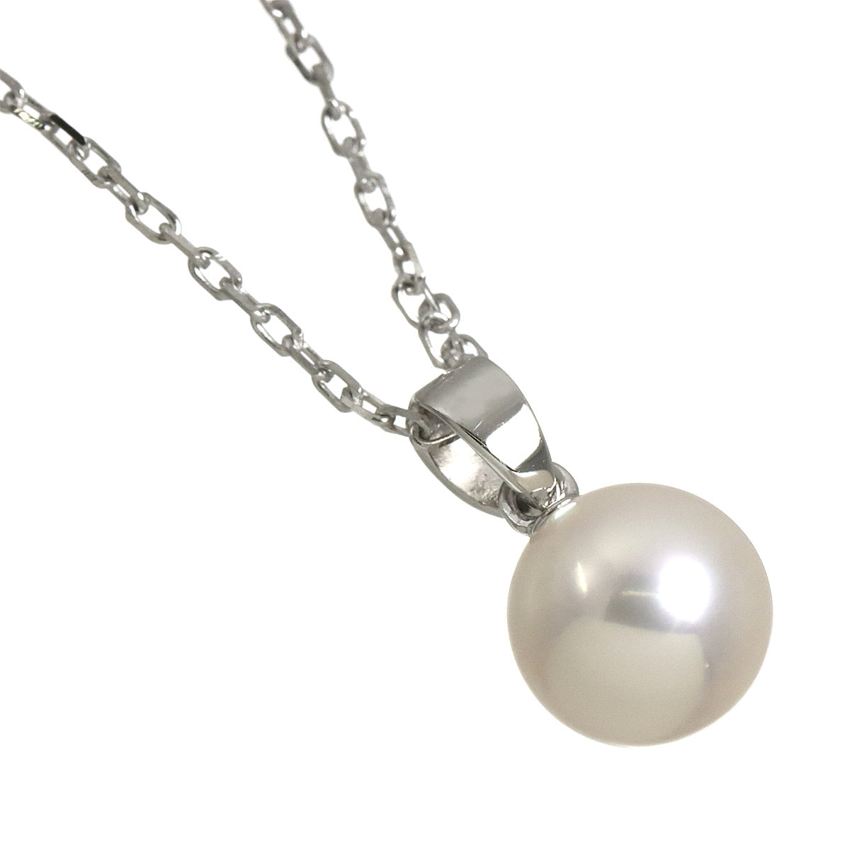 Akoya Pearl 7.8mm Necklace 18K White Gold 750