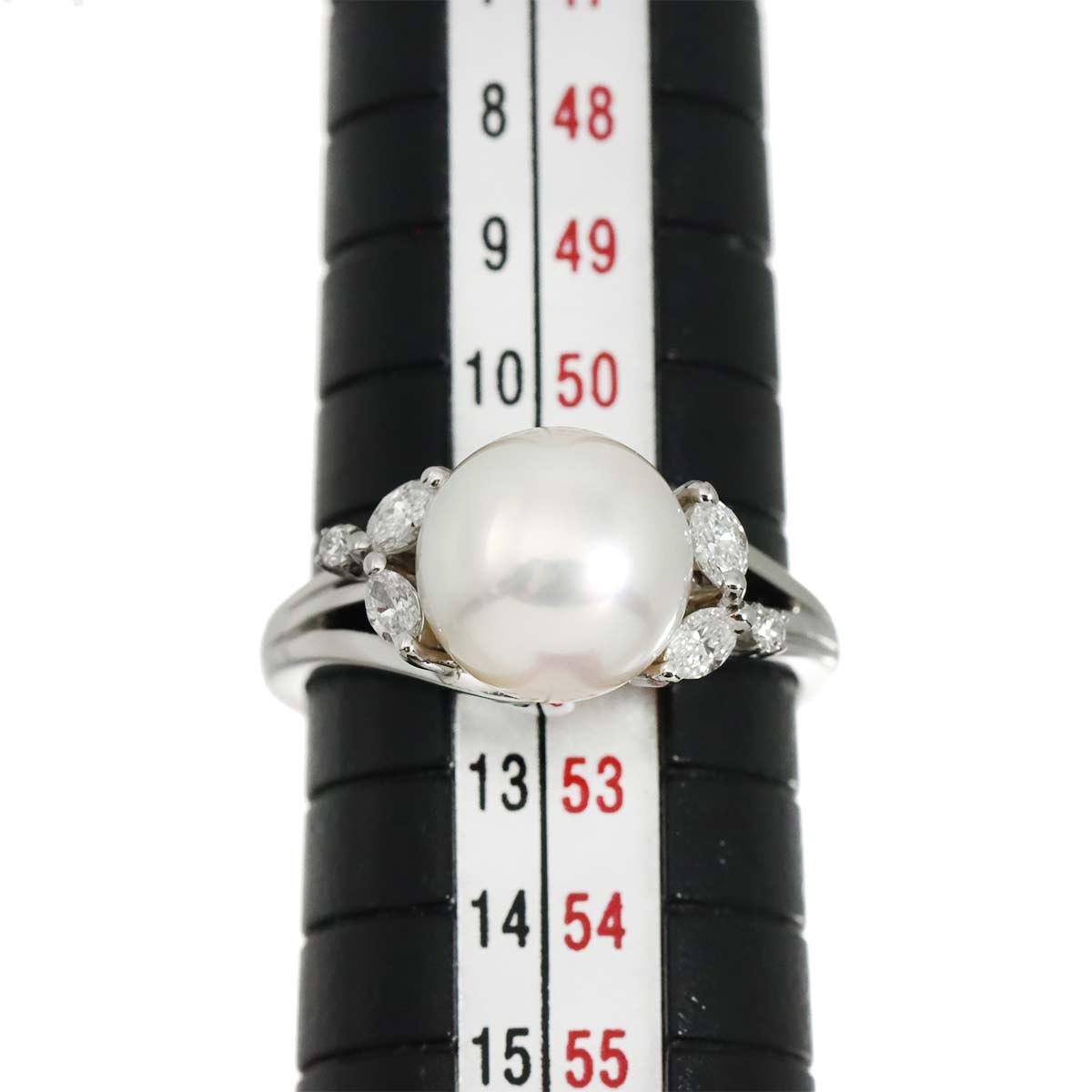 Akoya Pearl 9.0mm Diamond Ring Platinum size6(US)