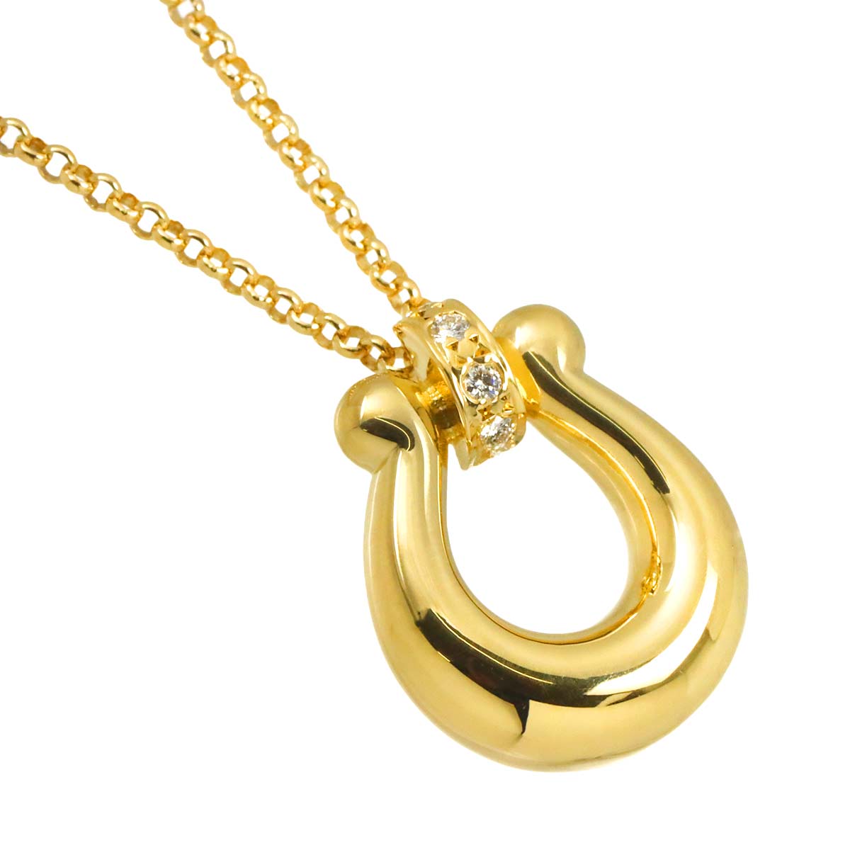 Diamond 0.05ct Necklace 18K Yellow Gold 750