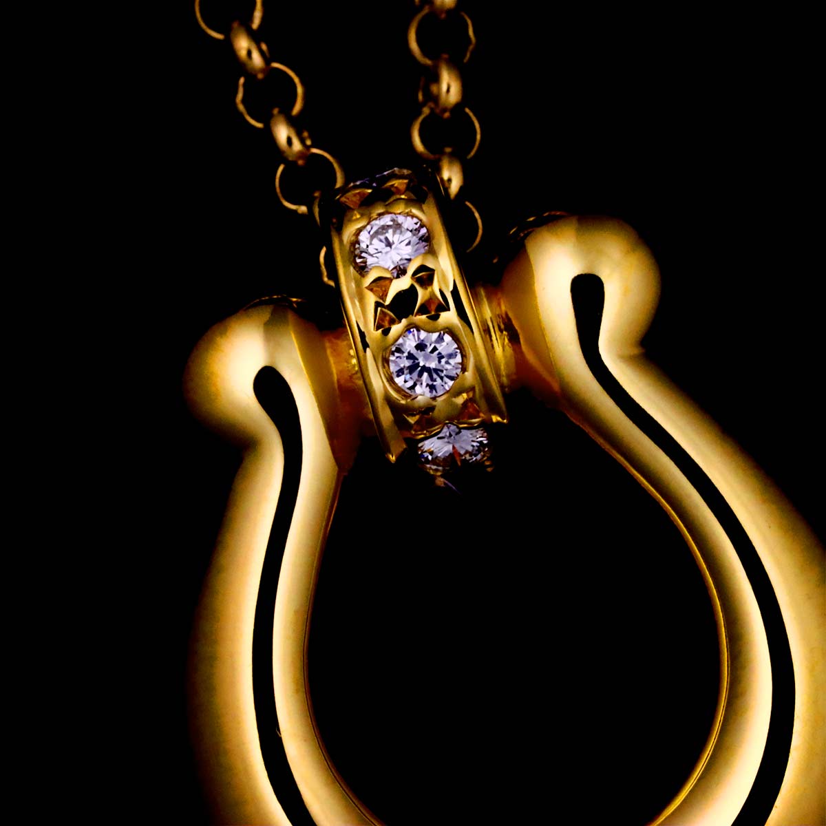 Diamond 0.05ct Necklace 18K Yellow Gold 750