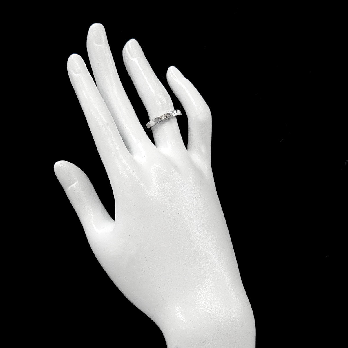 Laniere Ring 18K White Gold 750 Size50 5.25(US)