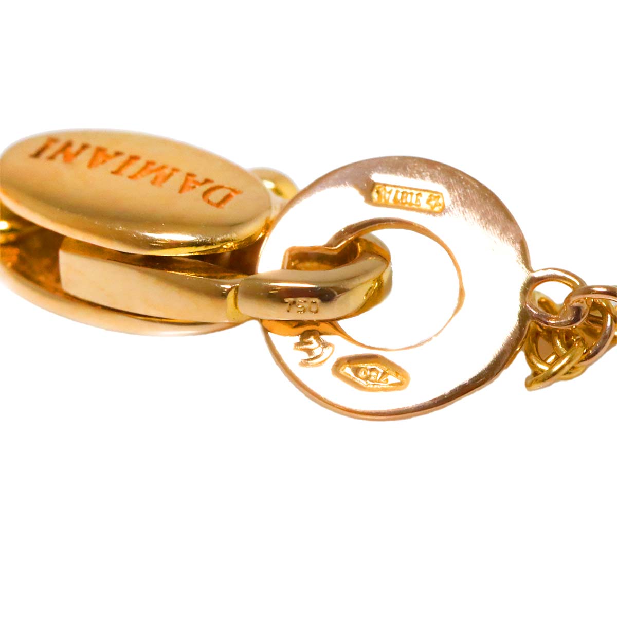 Diamond Necklace 18K WG PG 750