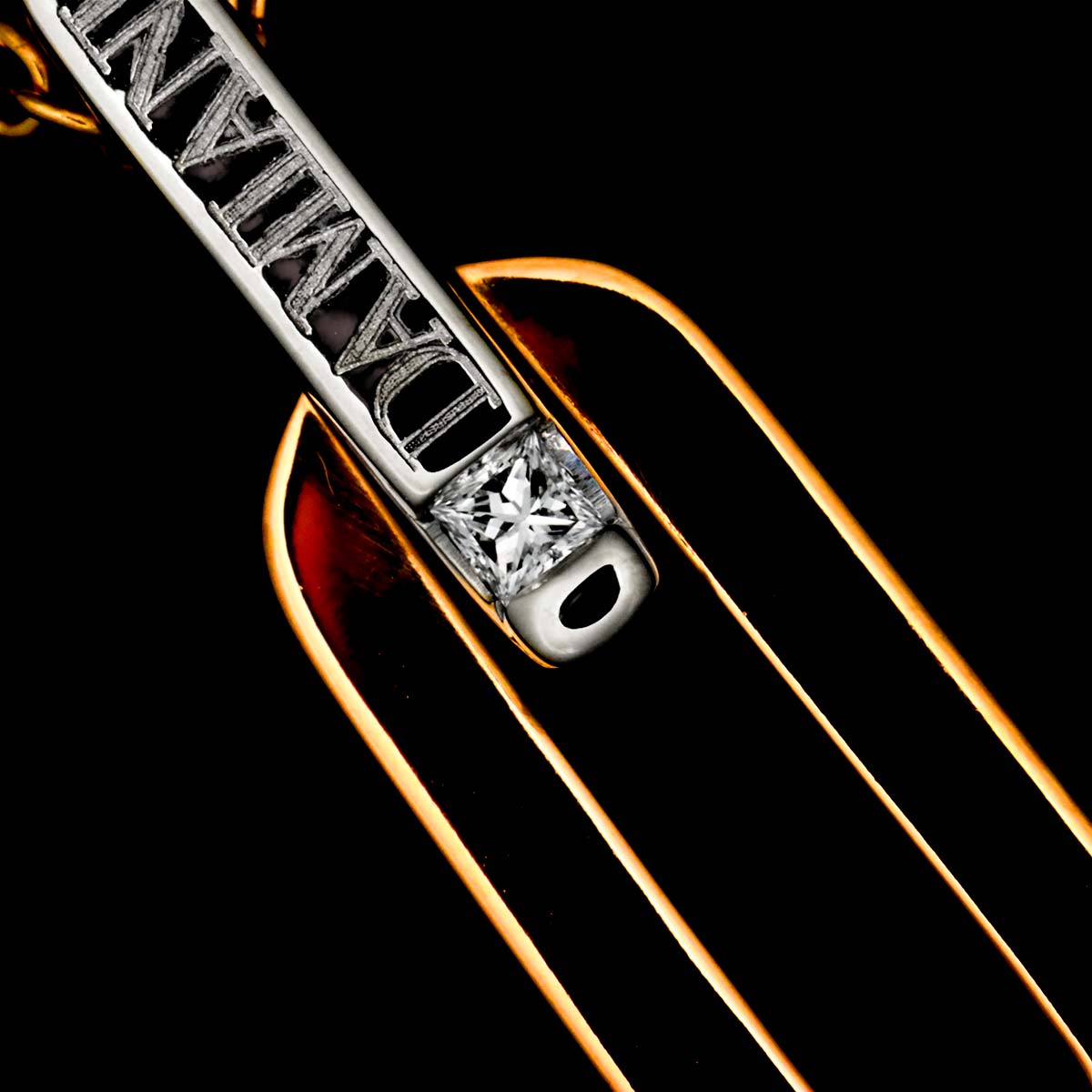 Diamond Necklace 18K WG PG 750