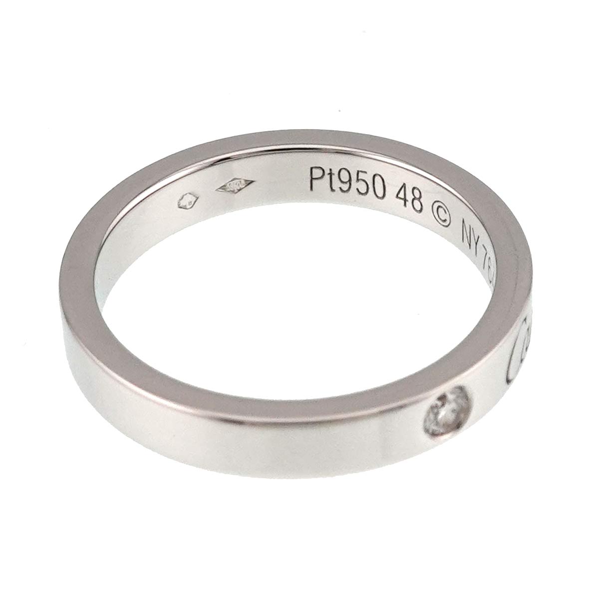 C de Diamond 1P Ring Pt Platinum size48 4.5(US)