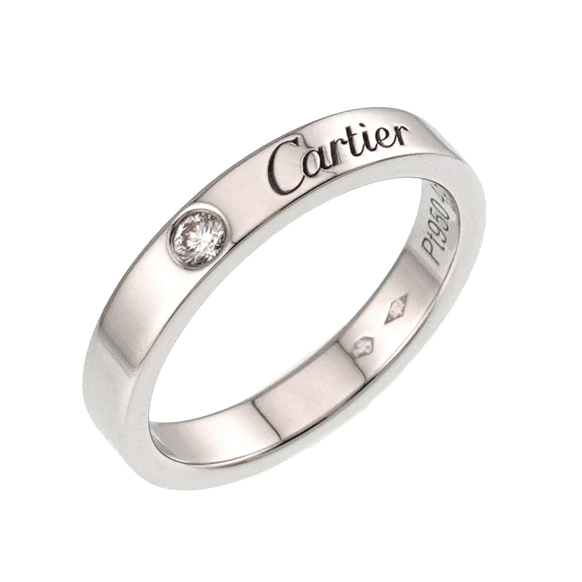 C de Diamond 1P Ring Pt Platinum size48 4.5(US)