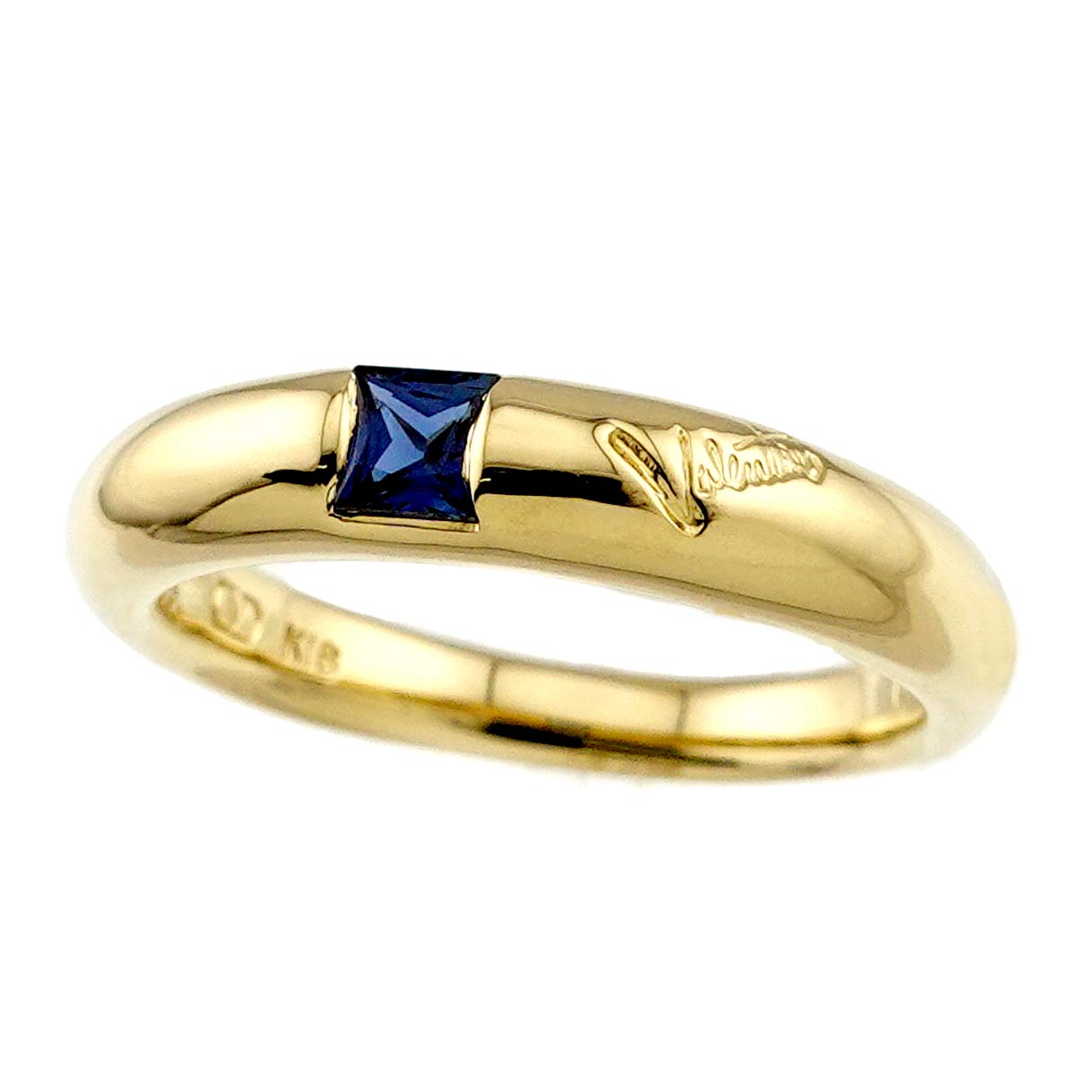 Sapphire 0.19ct Ring 18K Yellow Gold 750 Size5.5-5.75(US)