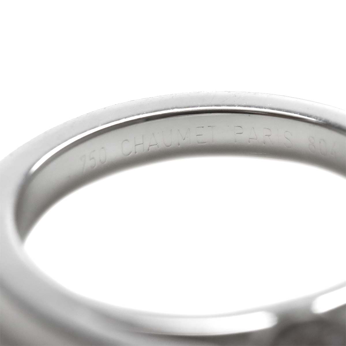 Diamond Ring 18K White Gold 750 size50 5.25(US)