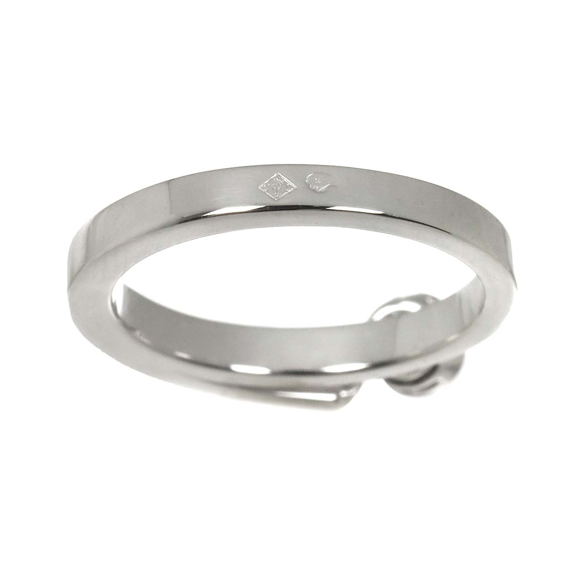 Diamond Ring 18K White Gold 750 size50 5.25(US)