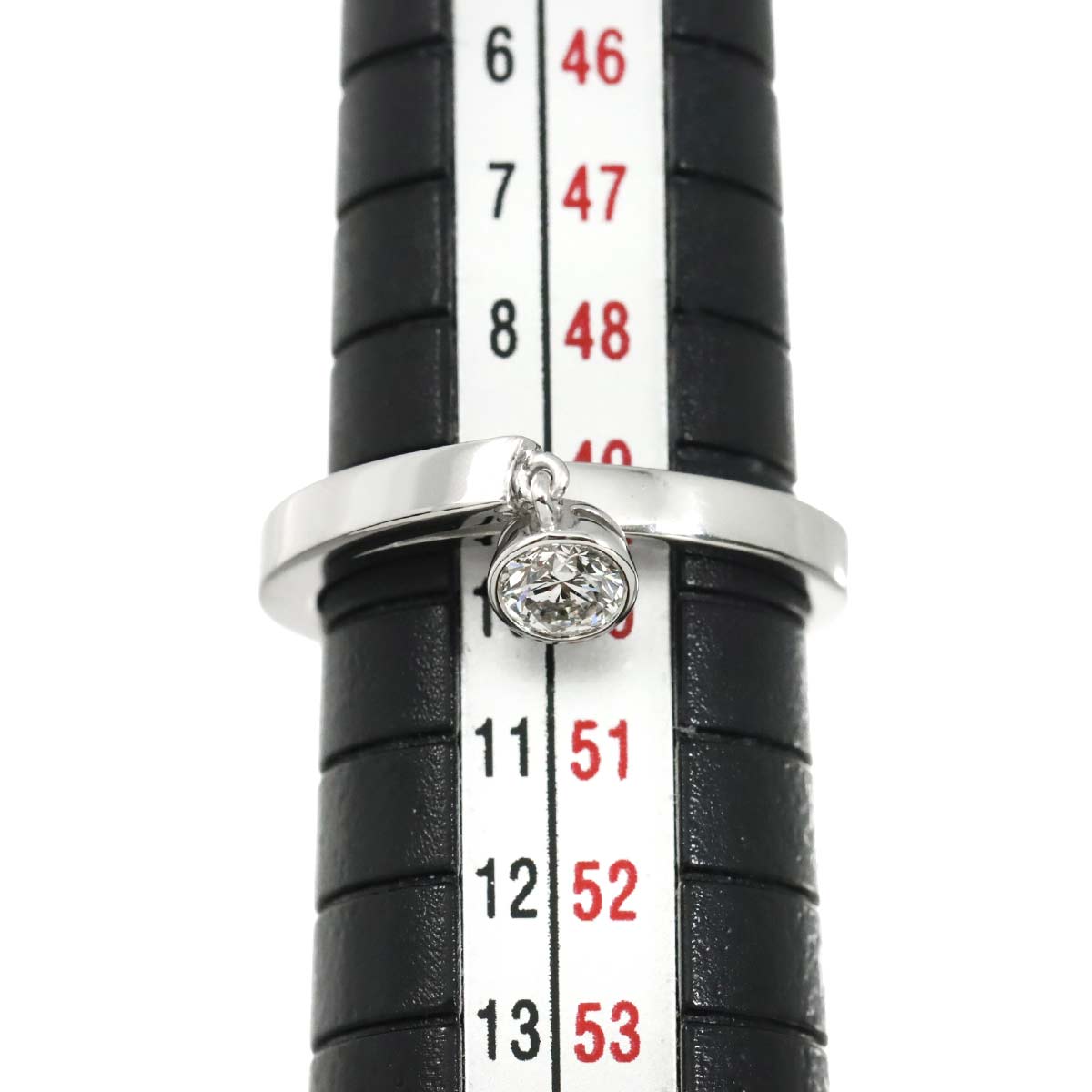 Diamond Ring 18K White Gold 750 size50 5.25(US)
