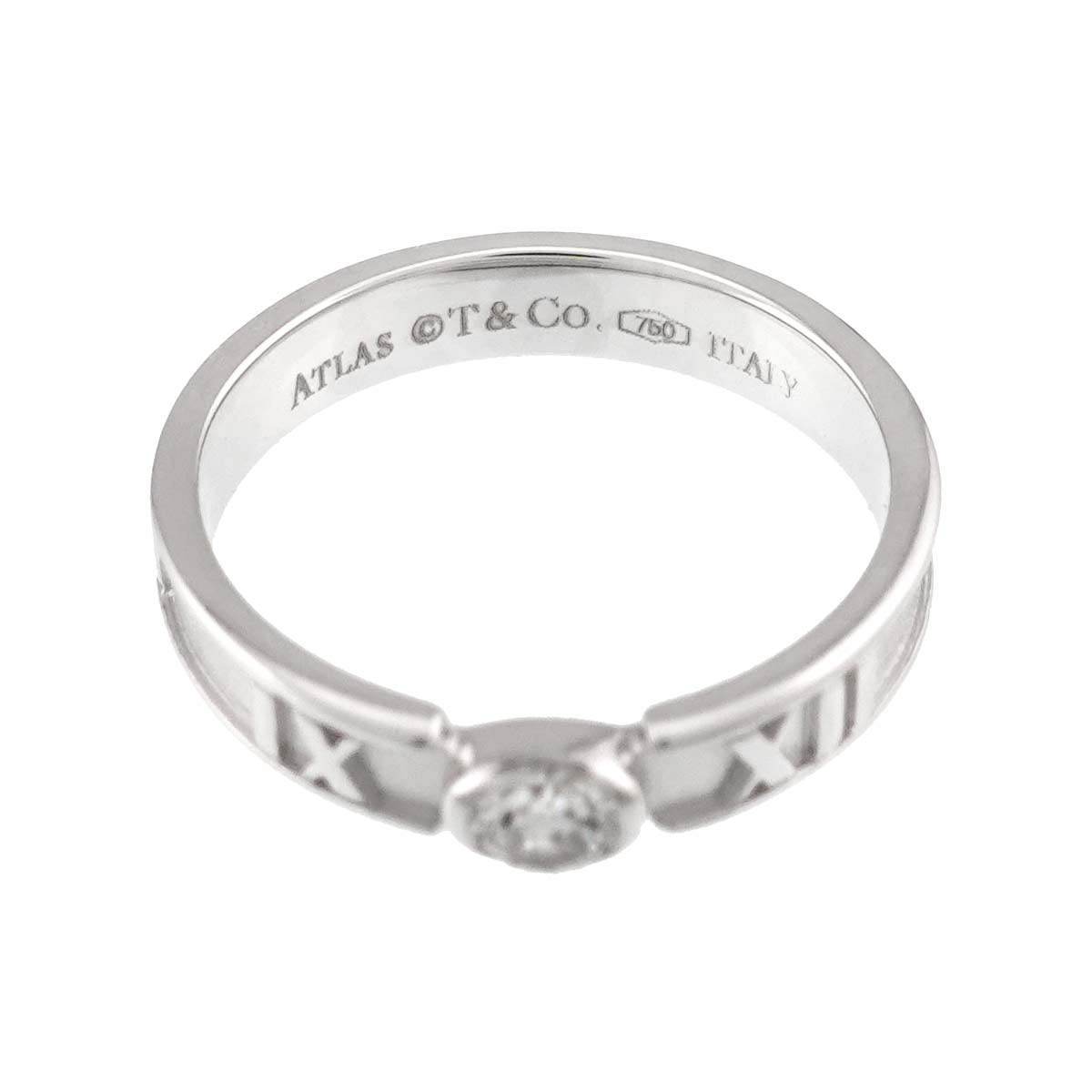Atlas Diamond Ring 18K White Gold 750 sizesize3.75-4(US)