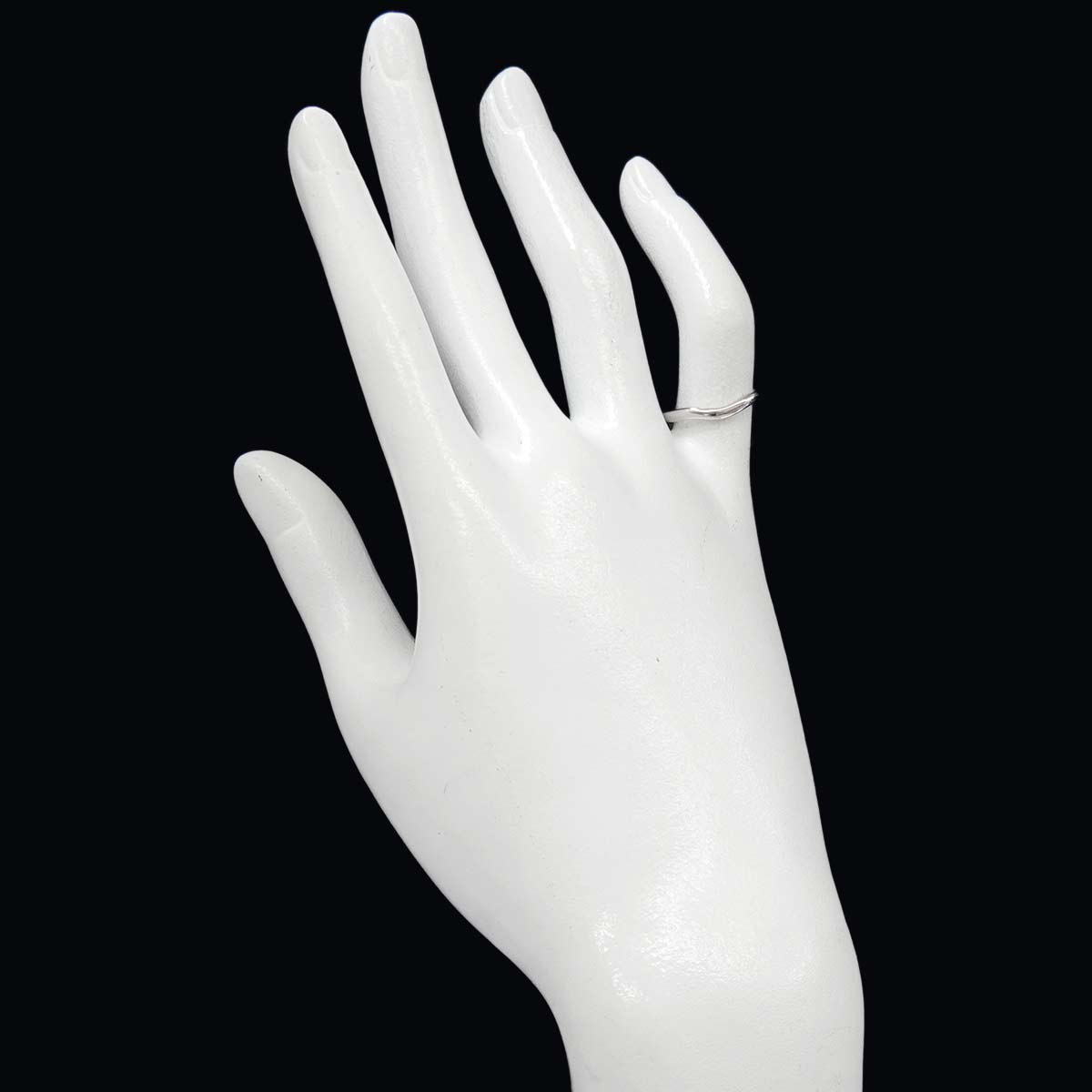 Curved Band Ring Platinum size4.5(US)