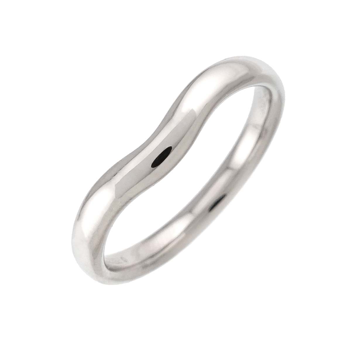 Wide Curved Band Ring Pt Platinum size7.5(US)