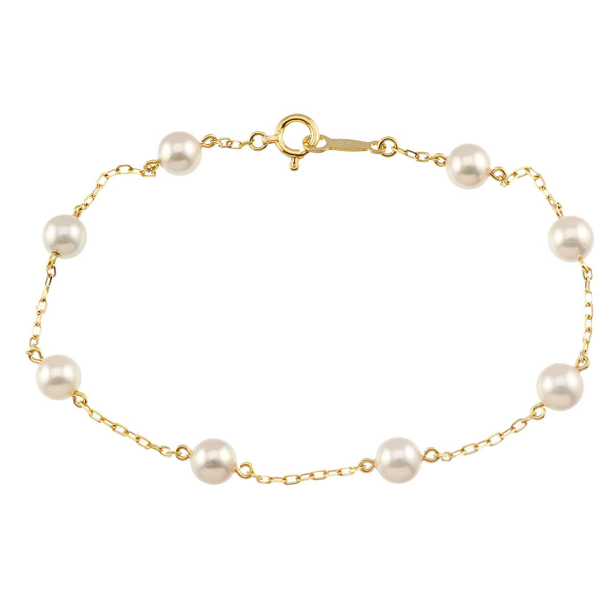 Akoya Pearl 5.1-4.9mm Bracelet 18K YG 750