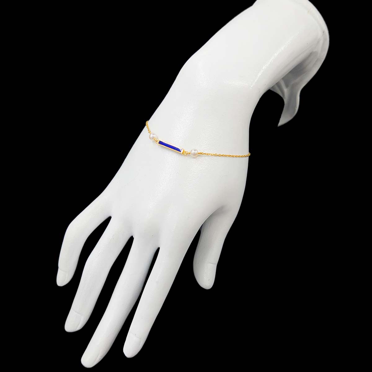 Baby Pearl 4.2mm Enamel Bracelet 18K YG 750