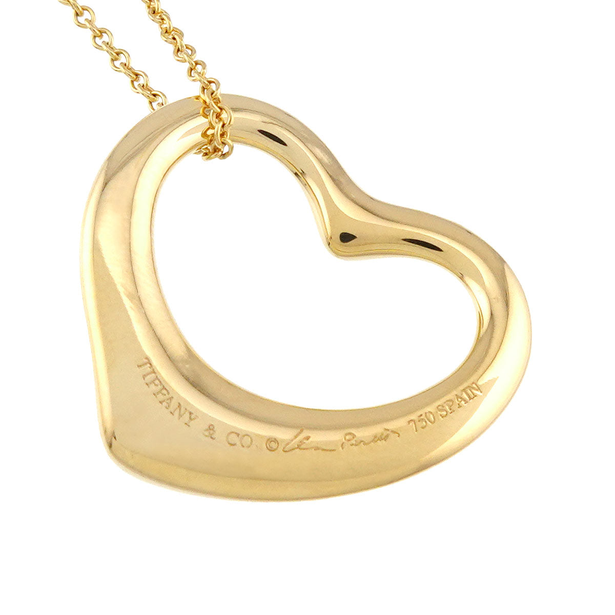 Open Heart Necklace 18K Yellow Gold 750