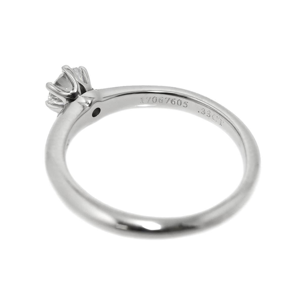 Diamond 0.33ct D/VS2 Ring Pt Platinum Size5.25-5.5(US)