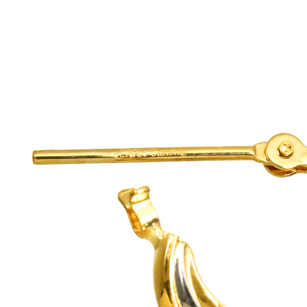 Earrings Pierced 18K K18 YG 750 Pt
