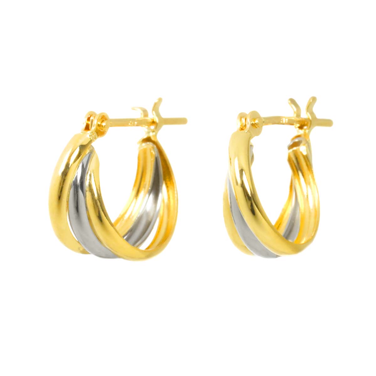 Earrings Pierced 18K K18 YG 750 Pt