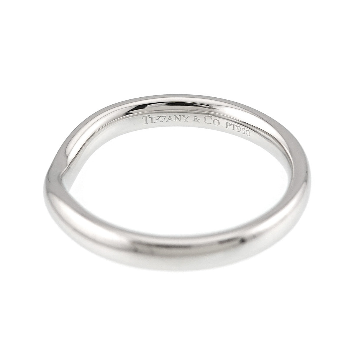 Wide Curved Band Ring Pt Platinum size7.25-7.5(US)
