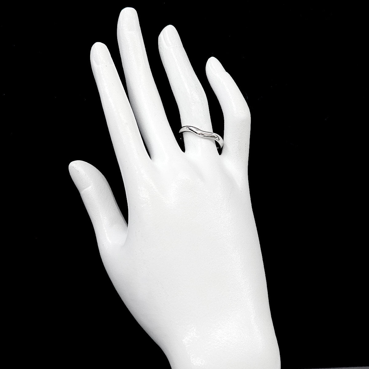 Wide Curved Band Ring Pt Platinum size7.25-7.5(US)