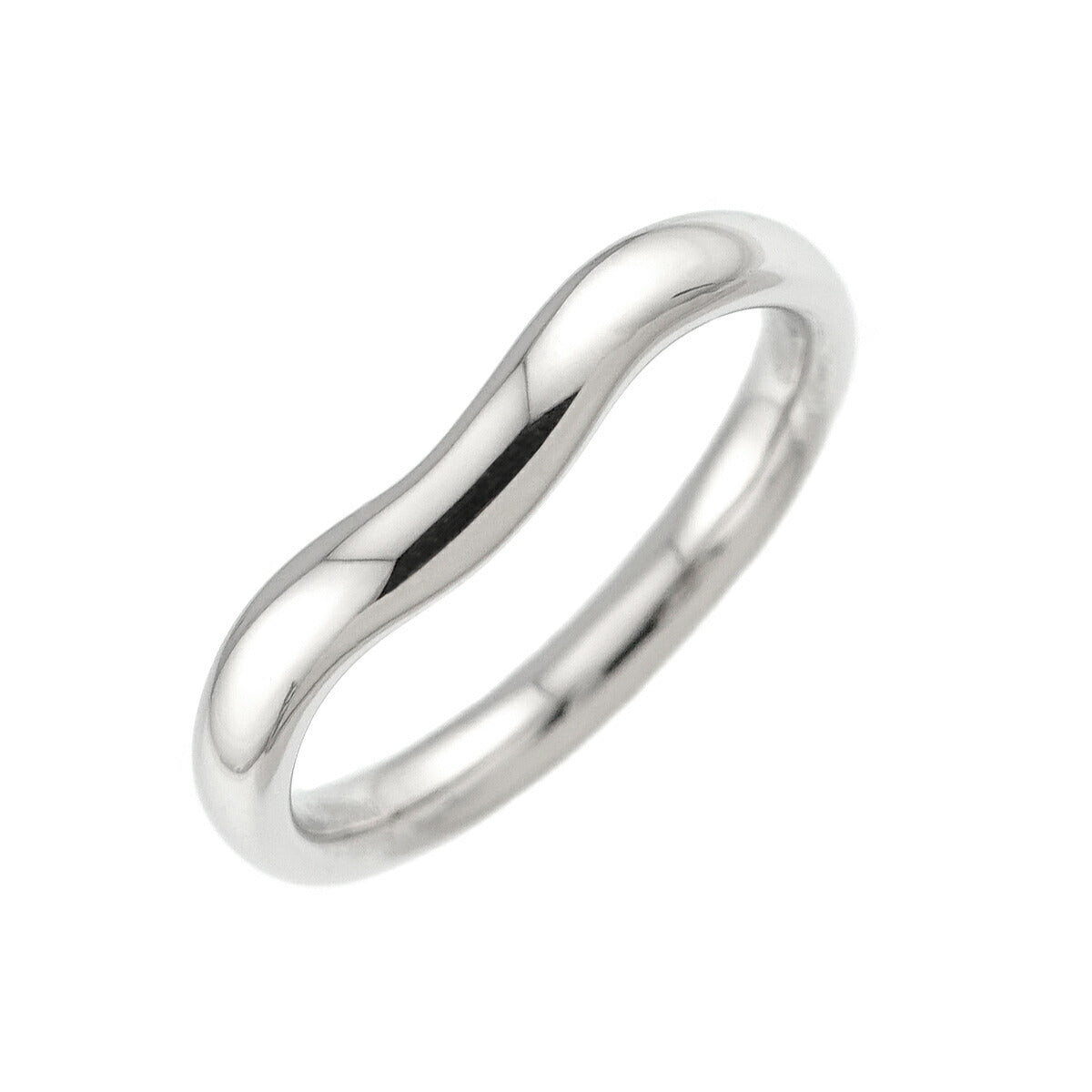 Wide Curved Band Ring Pt Platinum size7.25-7.5(US)