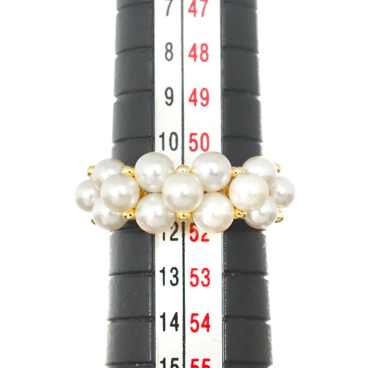 Baby Pearl 4.1-3.6mm Ring 18K YG 750 Size5.5-5.75(US)