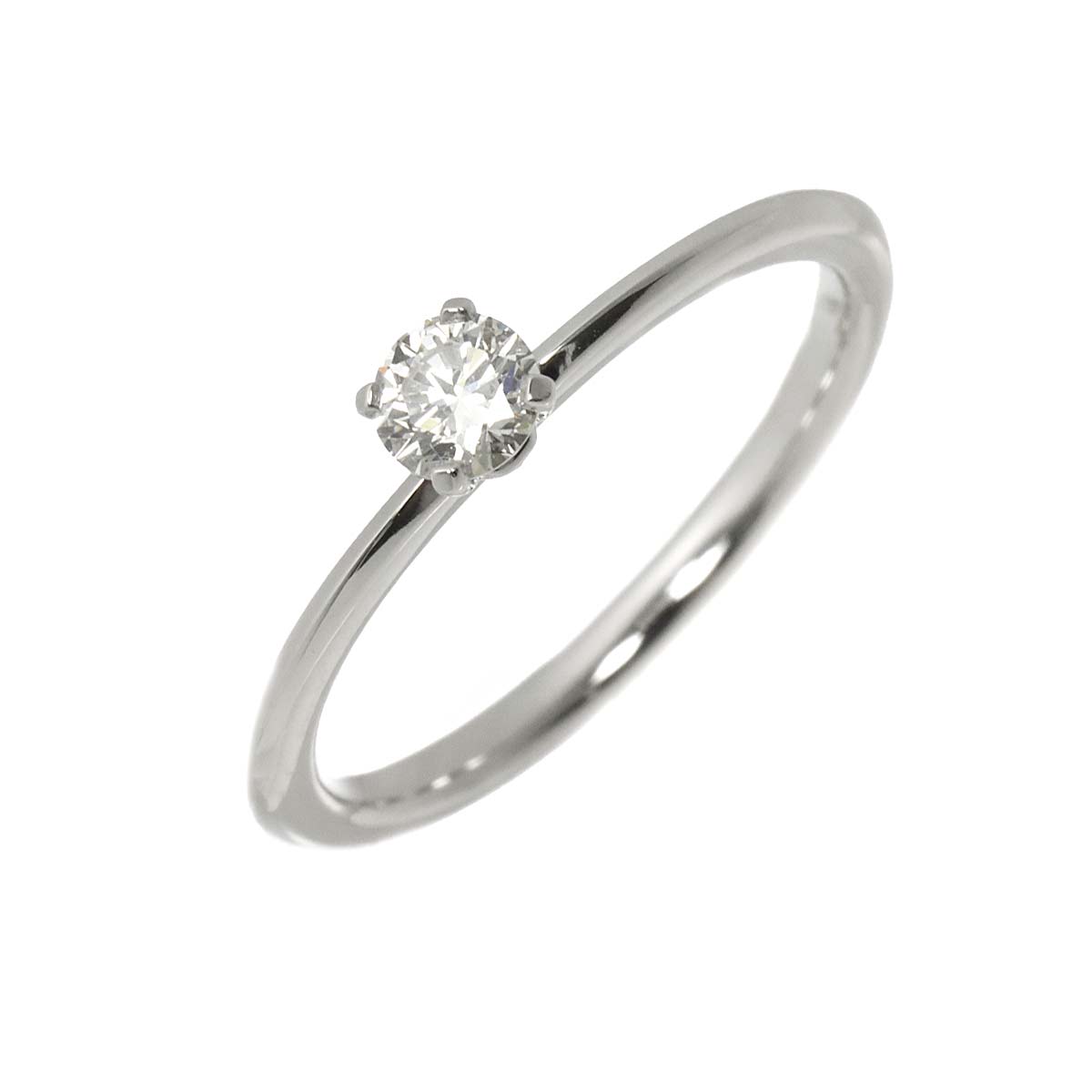 True Diamond 0.22ct I/VS2/3EX Ring Pt Size5.75-6(US)