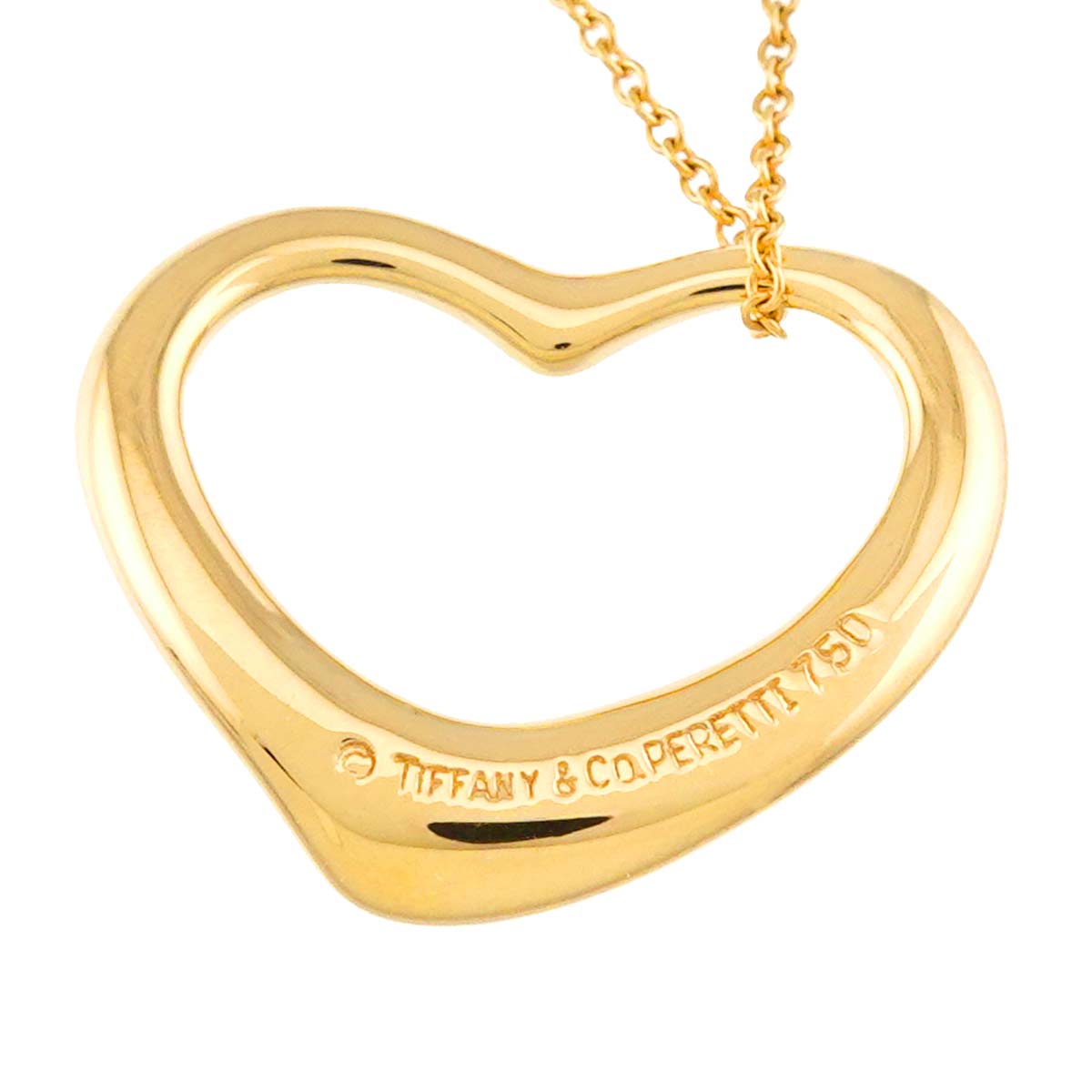 Open Heart Necklace 18K Yellow Gold 750