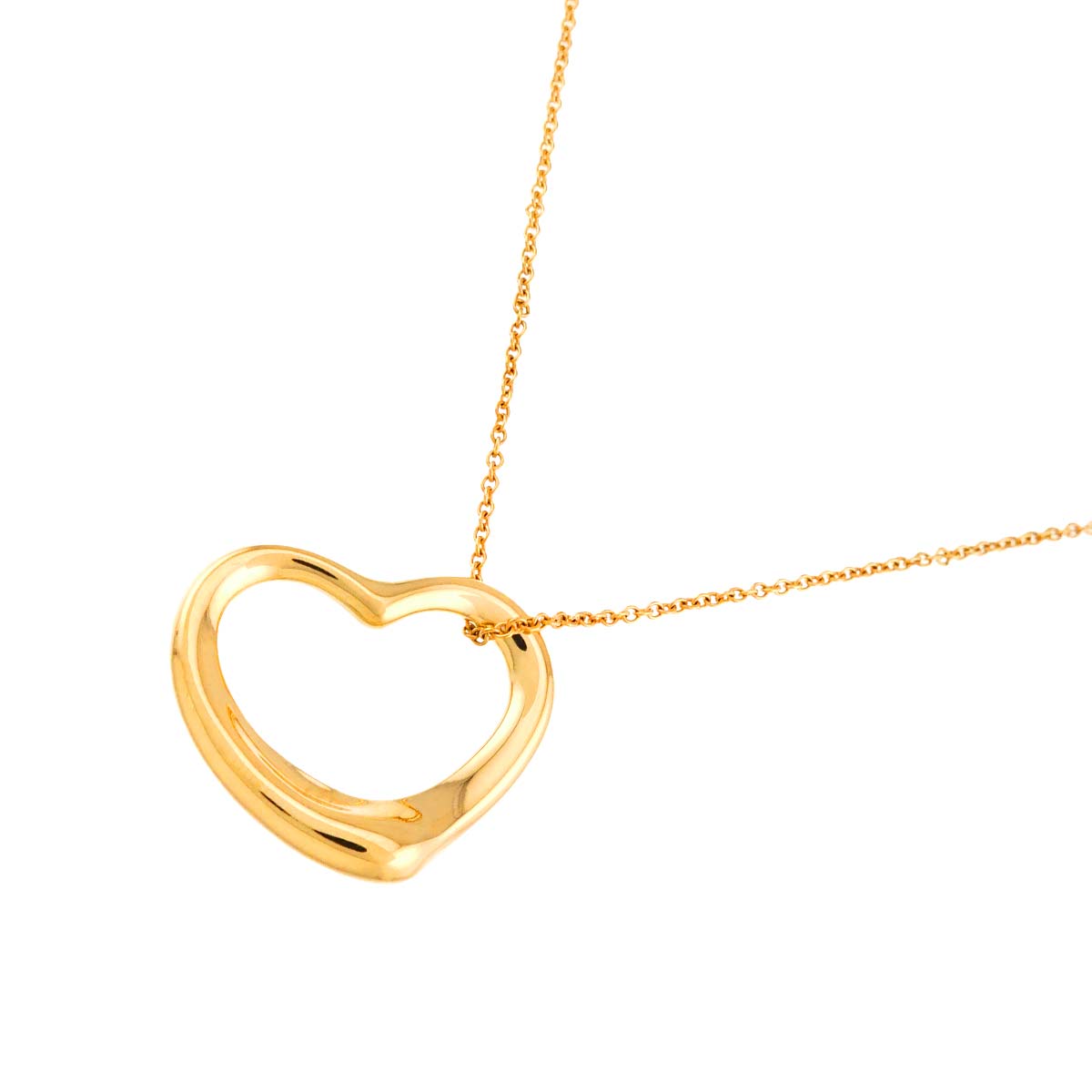 Open Heart Necklace 18K Yellow Gold 750
