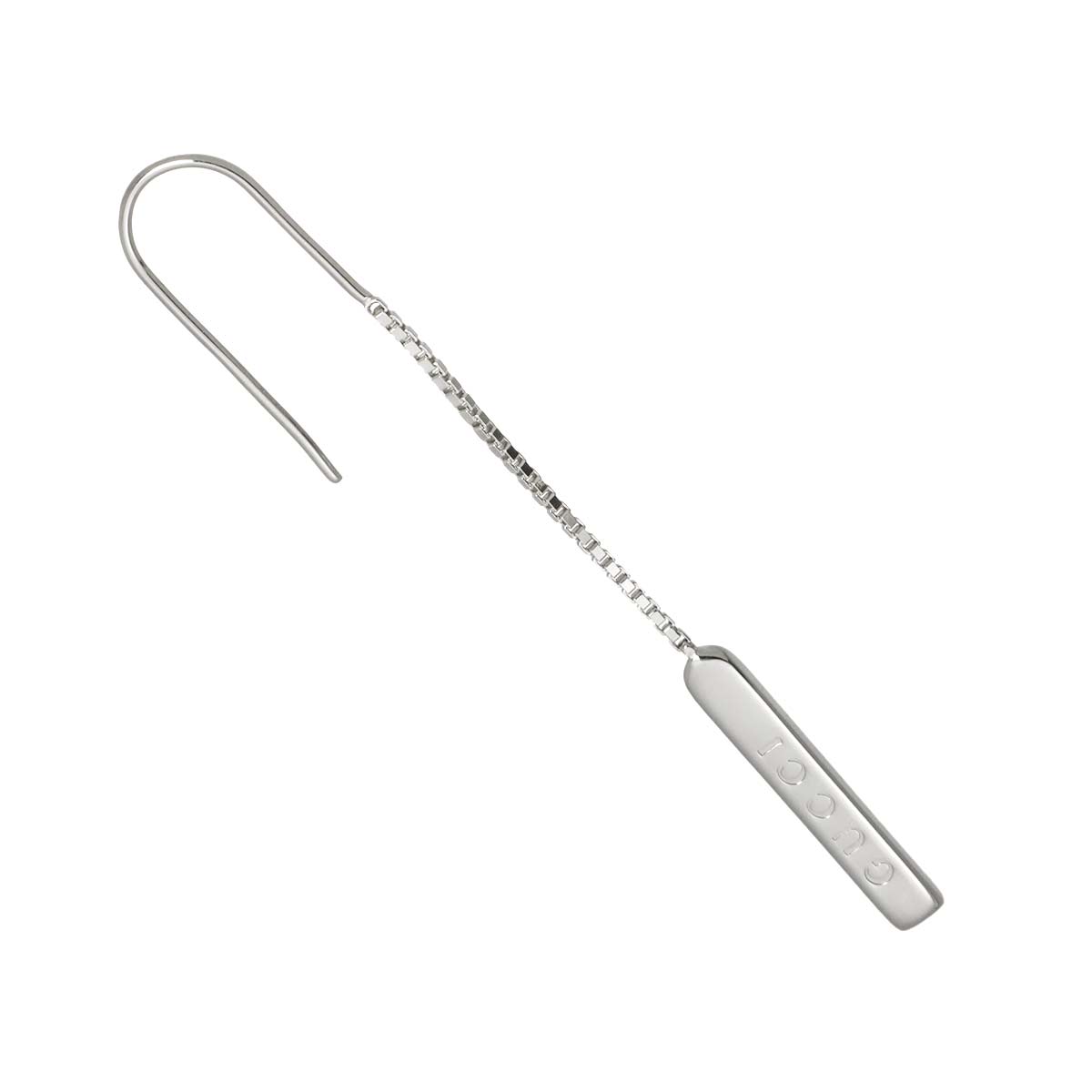 Lariat Earring Pierced 18K White Gold 750 One Piece only