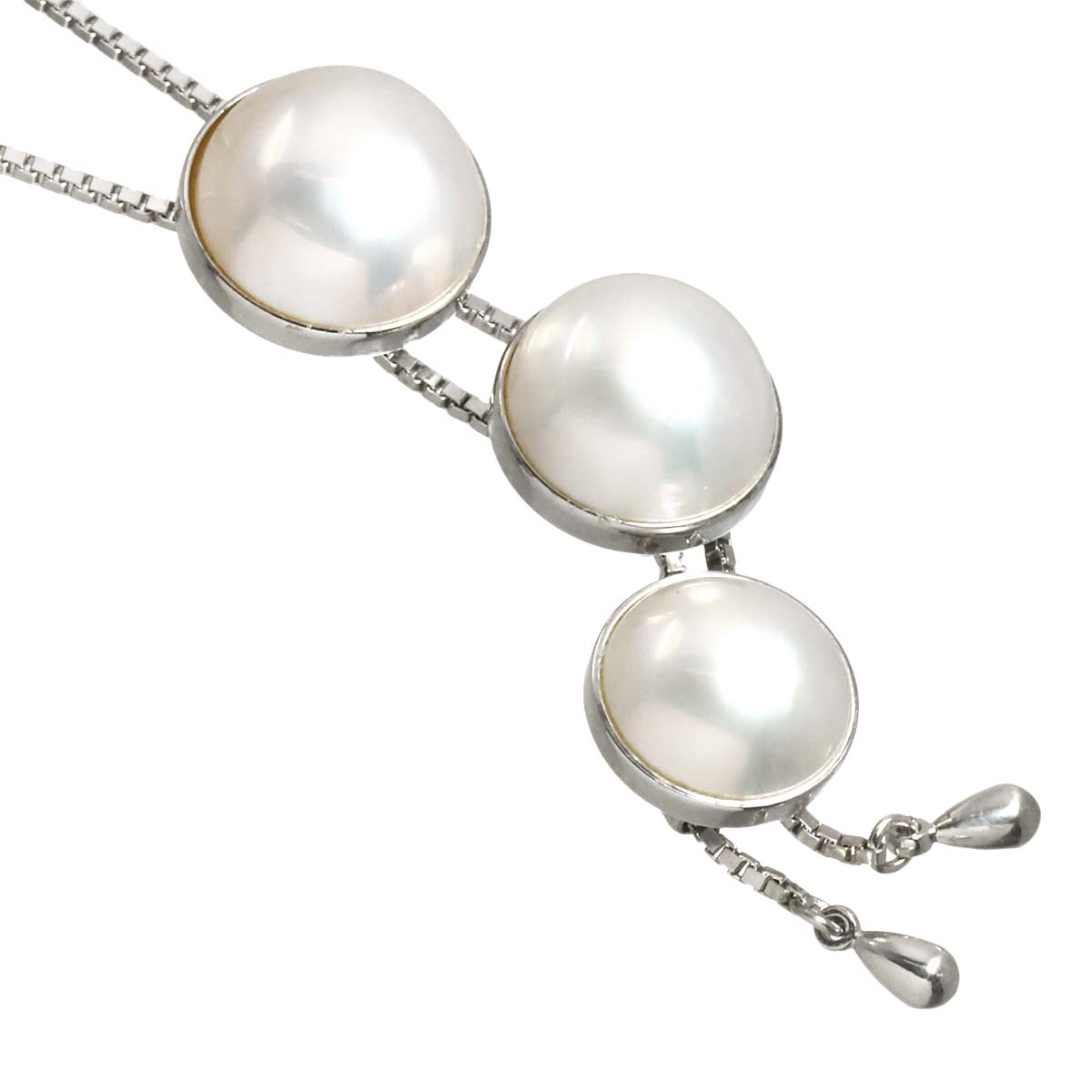 Mabe Pearl Necklace SV Silver 925