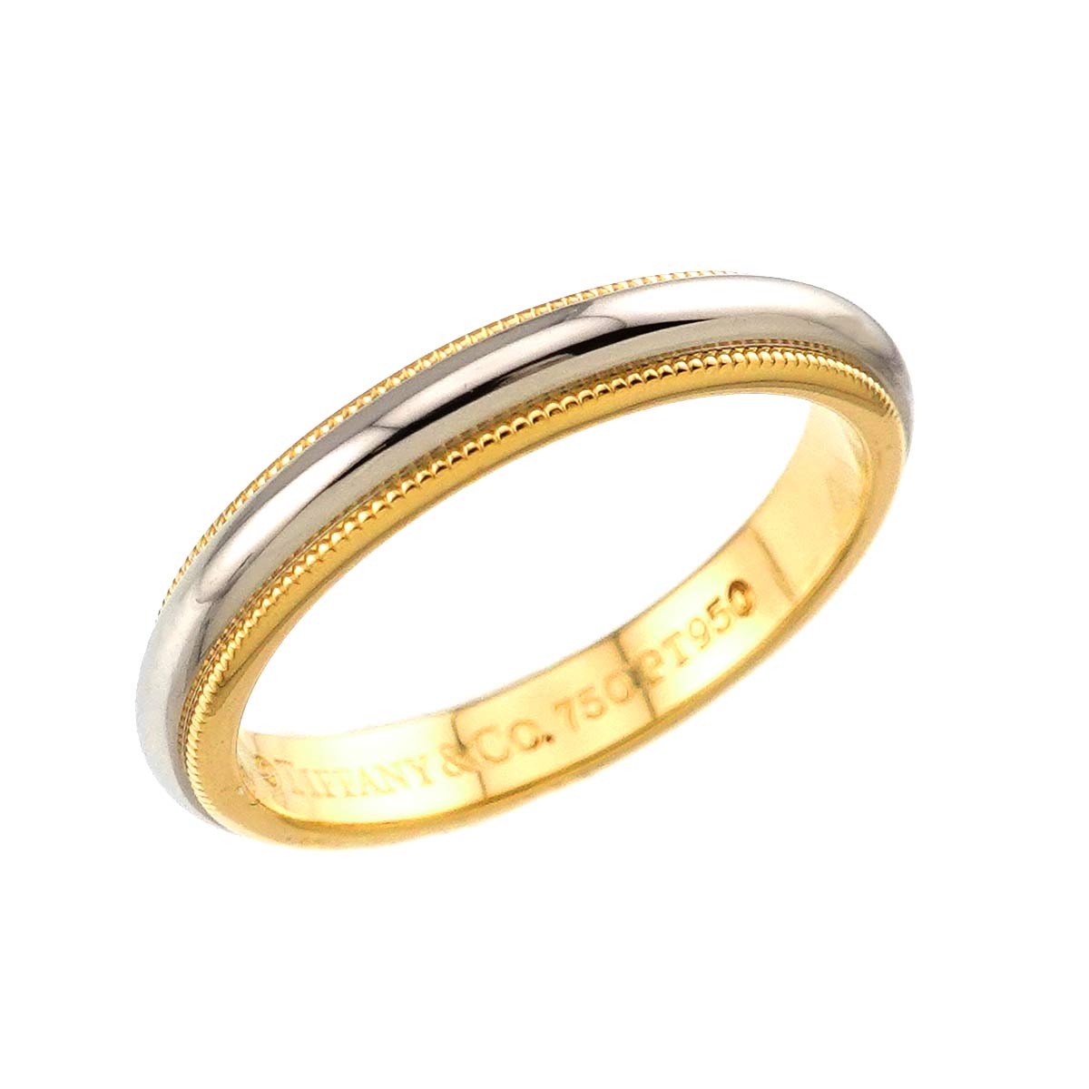 Milgrain Band Ring 18K YG 750 Pt Size7.25-7.5(US)