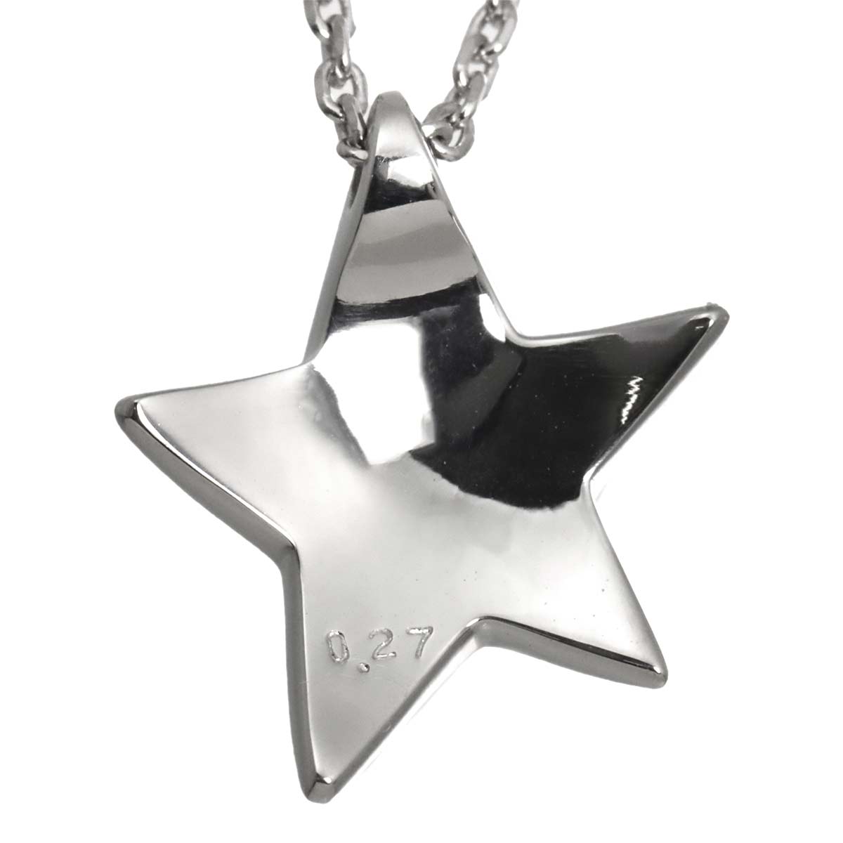 Diamond 0.27ct Star Necklace 18K WG 750