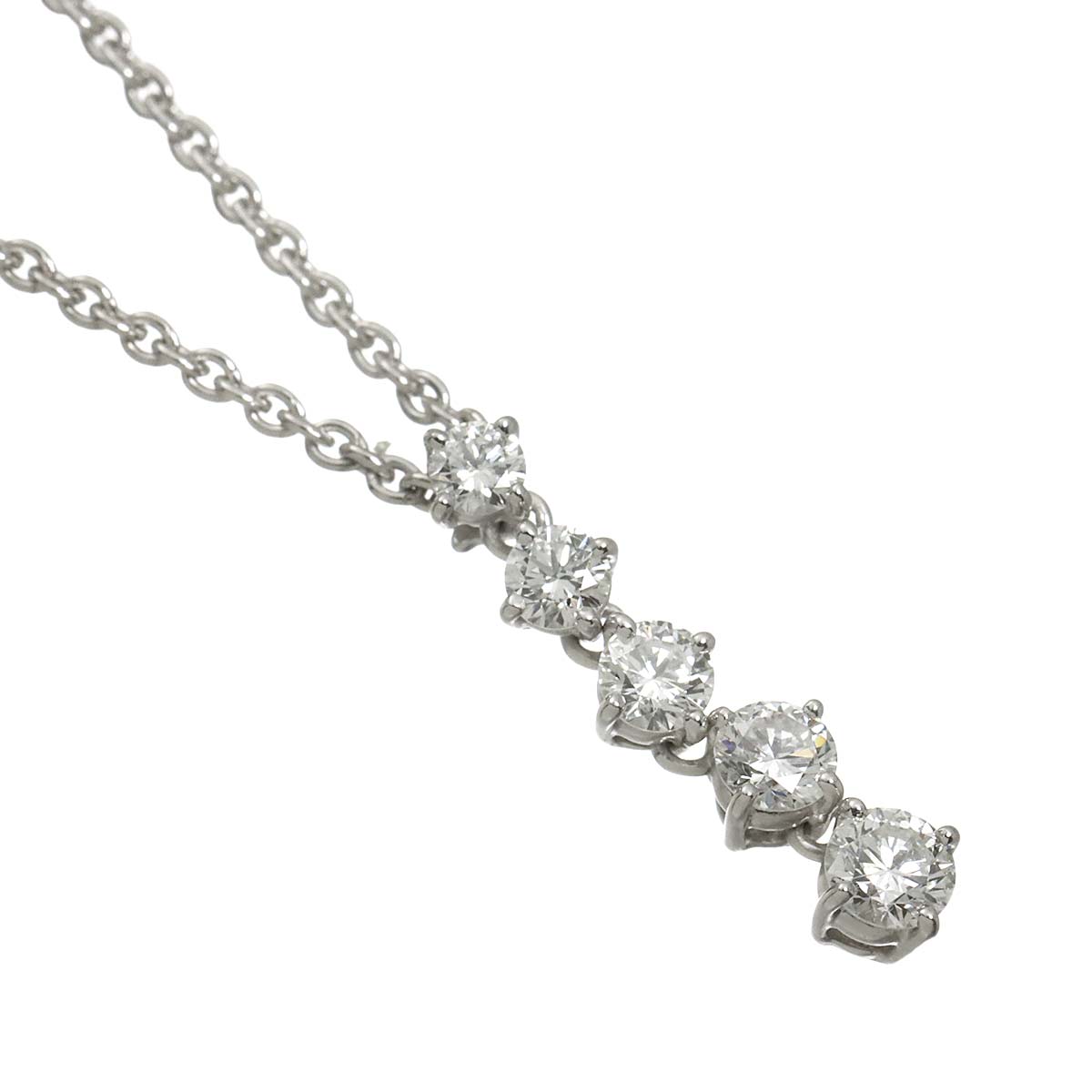 Diamond 0.29ct Necklace 18K White Gold 750