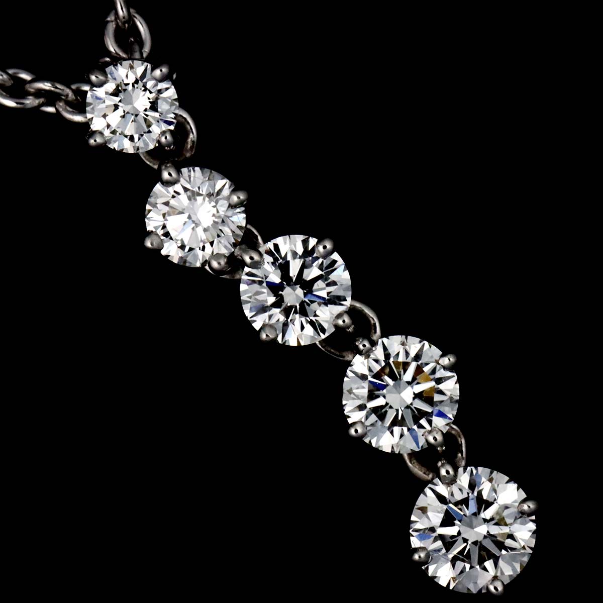 Diamond 0.29ct Necklace 18K White Gold 750