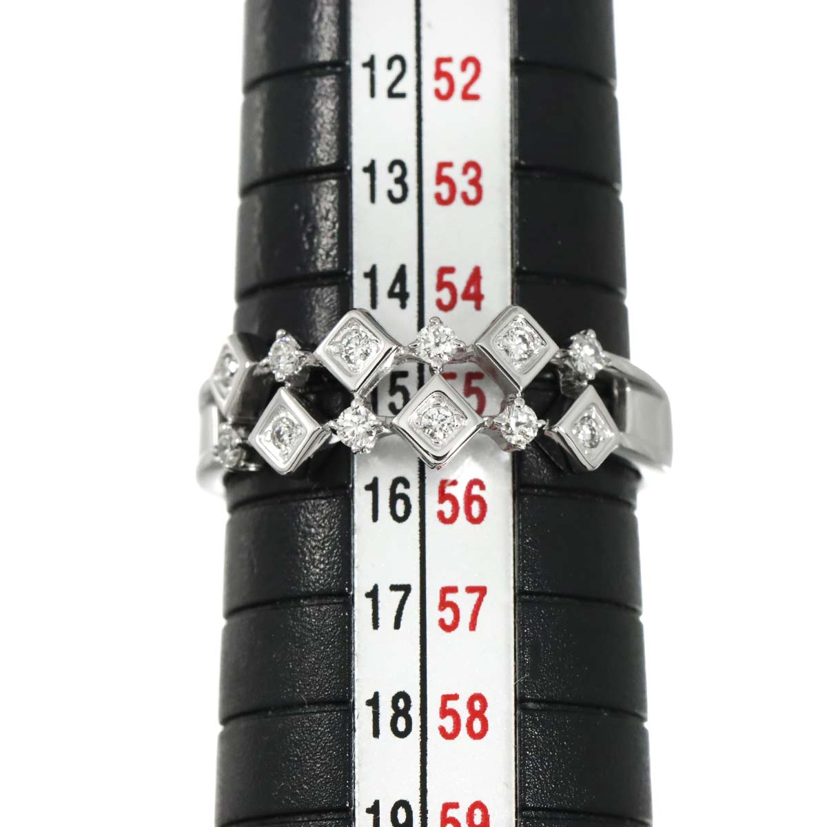 Diamond 0.16ct Ring 18K WG 750 Size7.25(US)