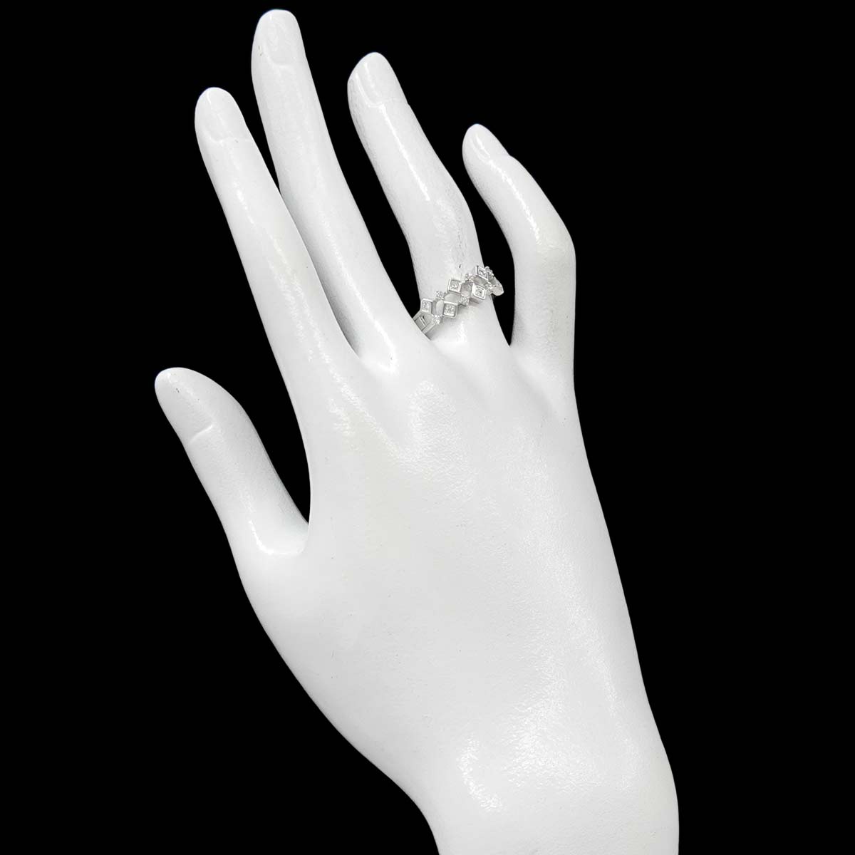 Diamond 0.16ct Ring 18K WG 750 Size7.25(US)