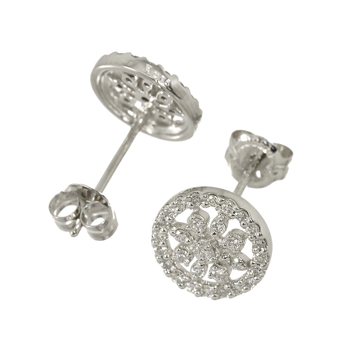 Aoyama Diamond 0.15ct/0.15ct Earrings Pierced Pt Platinum