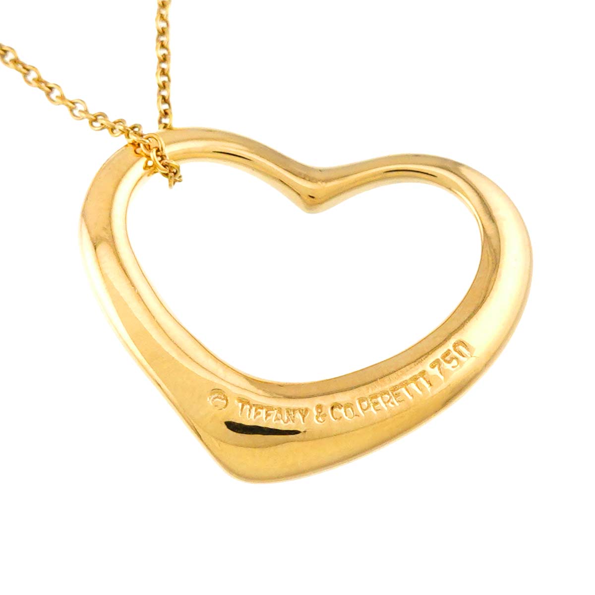 Open Heart Necklace 18K Yellow Gold 750
