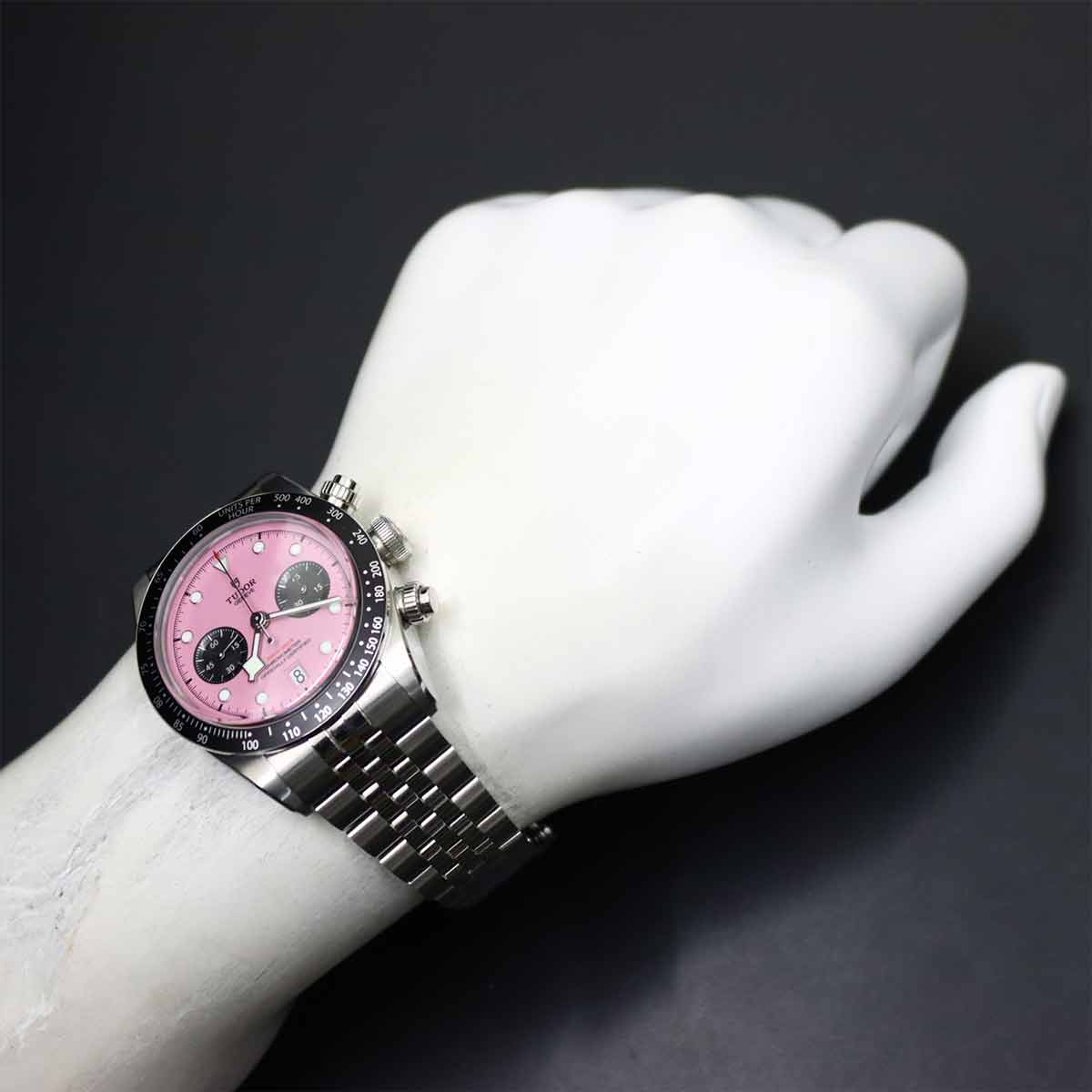 Black Bay Chronograph 79360N Automatic Pink Dial Mens Watch