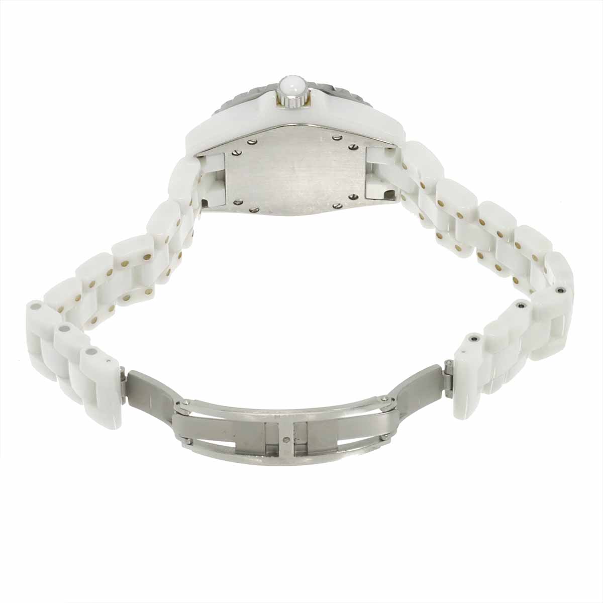 J12 33mm H0968 Date Ceramic Quartz White Dial Ladies Watch