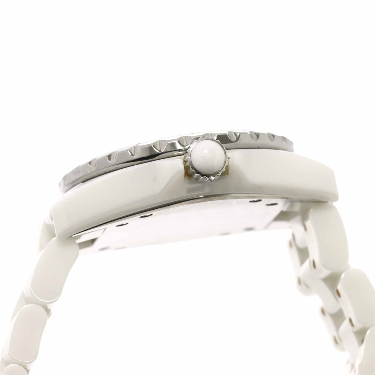 J12 33mm H0968 Date Ceramic Quartz White Dial Ladies Watch