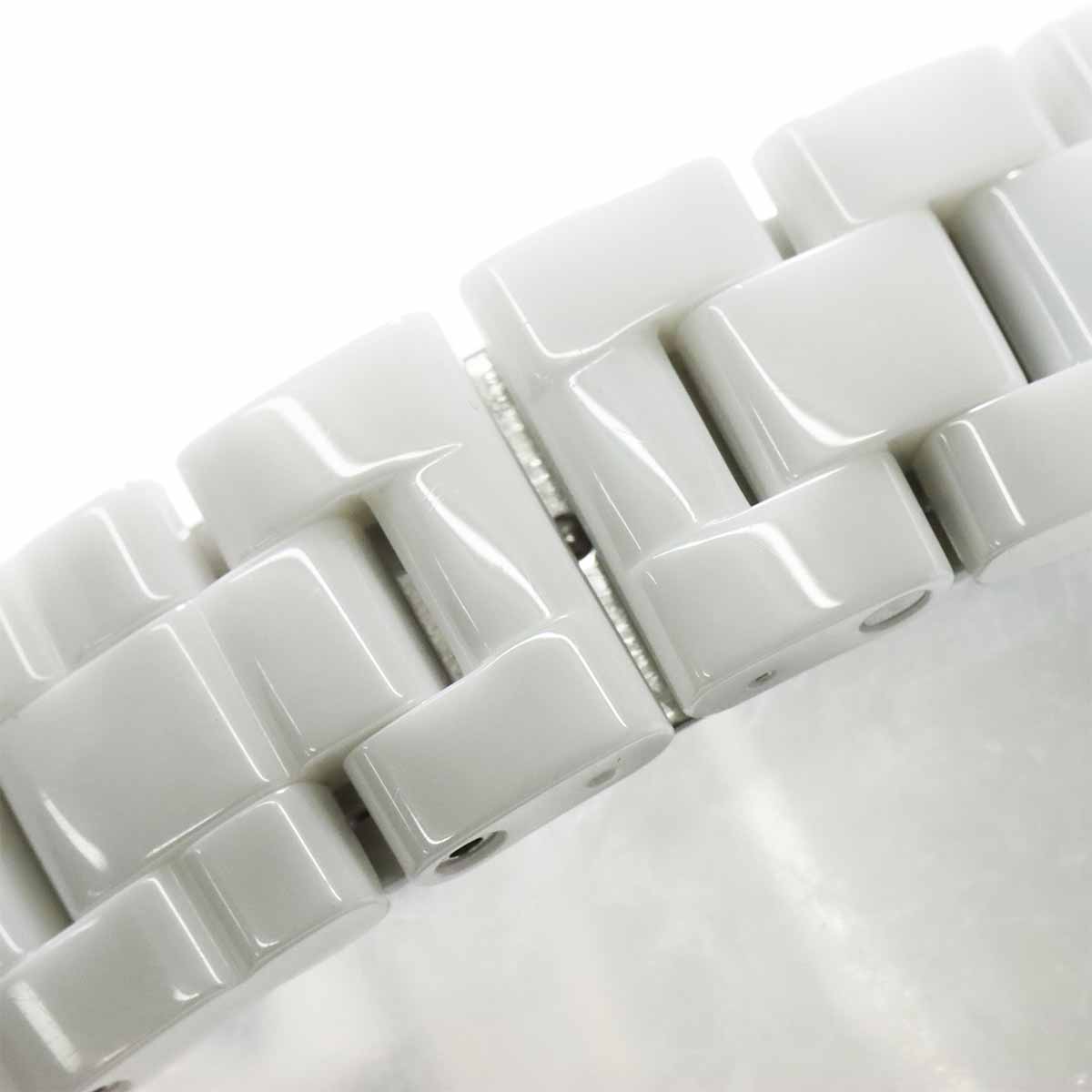 J12 33mm H0968 Date Ceramic Quartz White Dial Ladies Watch