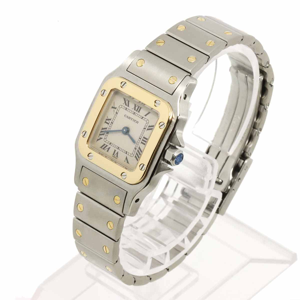 Santos Galbee W20012C4 750 YG Cream Dial Ladies Watch