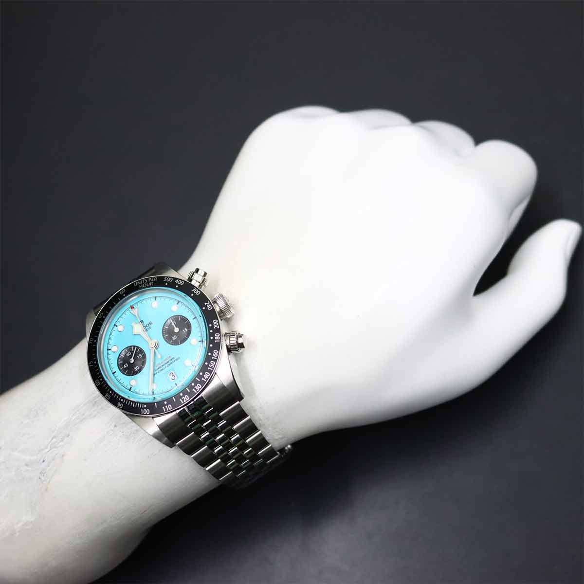 Black Bay Chronograph 79360N Automatic Turquoise Dial Mens Watch