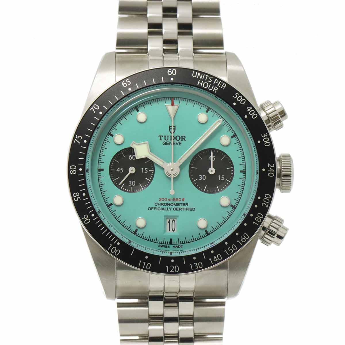 Black Bay Chronograph 79360N Automatic Turquoise Dial Mens Watch