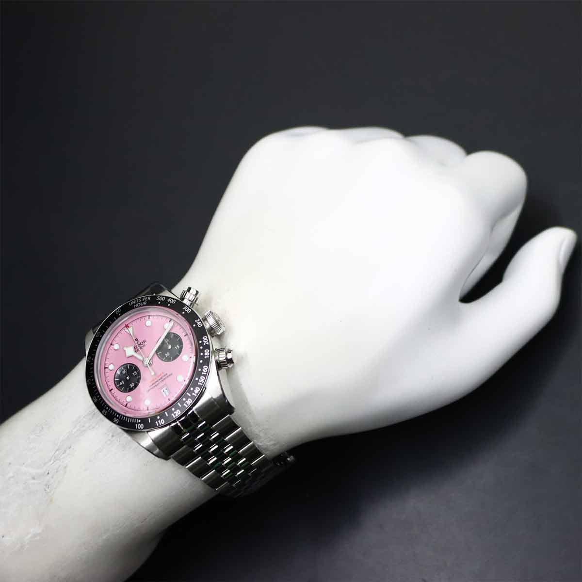 Black Bay Chronograph 79360N Automatic Pink Dial Mens Watch