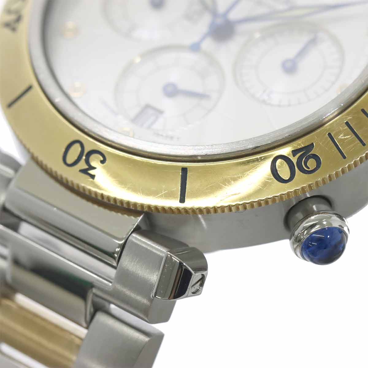 Pasha 38mm W31036T6 Chronograph Date Automatic Silver Dial