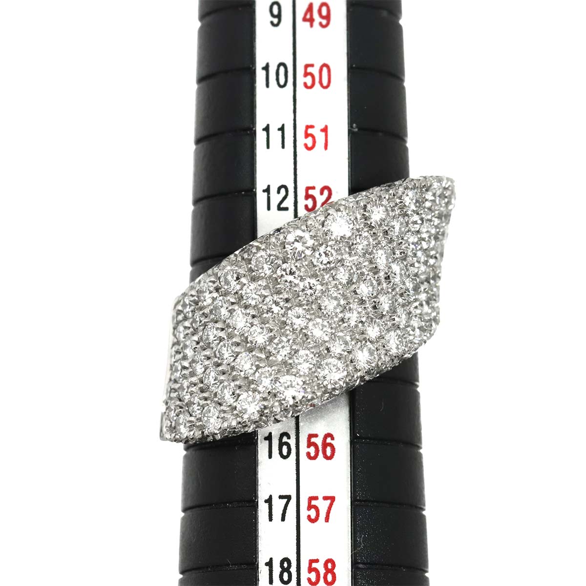 Diamond 3.02ct Ring Pt 18K YG 750 Size6.5-6.75(US)