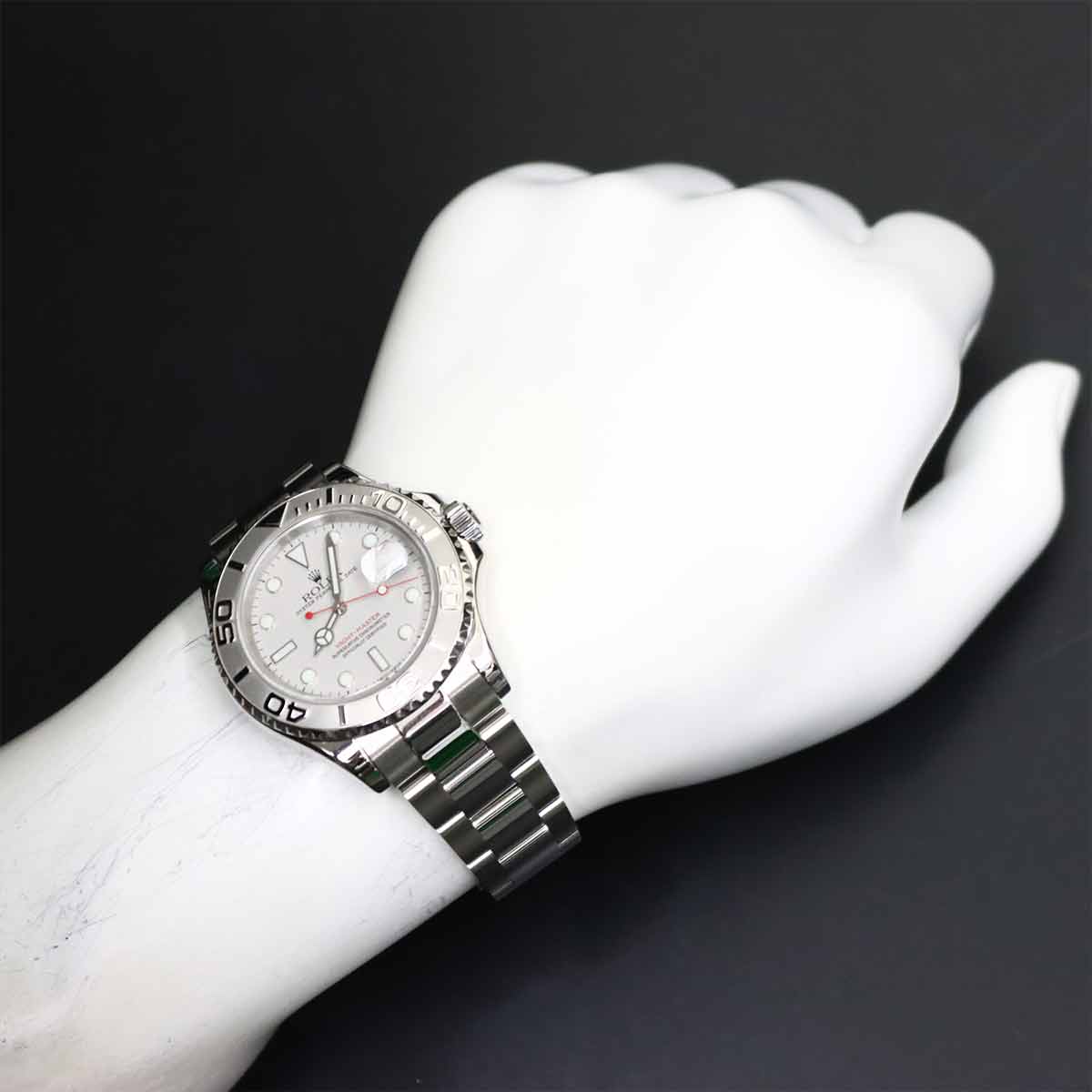 Yacht Master Rolesium 16622 Serial F Date PT Silver Dial
